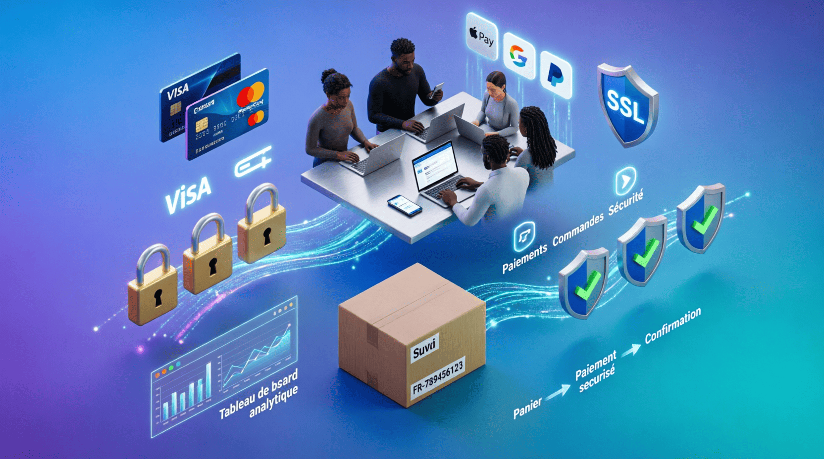 Paiements, Commandes & Sécurité