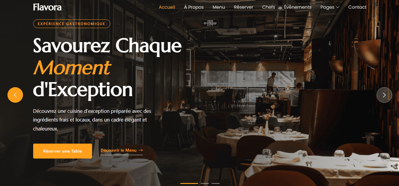Site Web Professionnel pour Restaurant Gastronomique